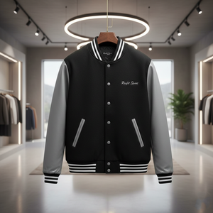 Veste de baseball varsity personnalisée RexFit Sport pour homme, hiver, avec logo brodé, manches en cuir PU, OEM - Product Image 1