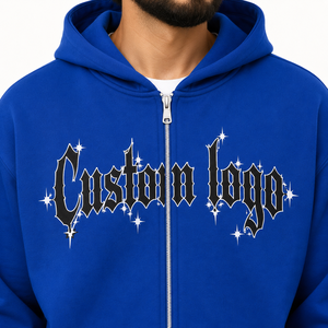 Conjunto de Sudadera con Capucha y Pantalones Cortos de Invierno para Hombre, 100% Algodón, Felpa Transpirable, Tela de 400g, Diseño Desgastado por el Sol, con Cierre de Cremallera - Product Image 6