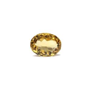 Oval Cut Citrine Loose Gemstone 3 Carat Golden for Fine Jewelry - Product Image 1