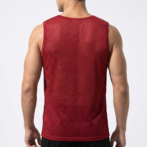 <b>Men's</b> Casual Solid Color Gym Fitness <b>Tank</b> <b>Tops</b> Quick Dry Breathable Customized Colors Logo 100% Polyester High Quality <b>for</b> - Product Image 3