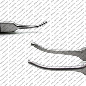 OR Grade 2 Pcs Micro Iris Forceps Set 2.5 Inch Kocher 0.5mm Straight & Curved Stainless Steel Ophthalmic Surgical Instruments CE - Product Image 6