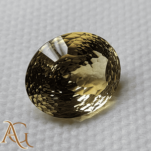 Citrine naturelle en quartz, ovale, sculptée concave, gravée au laser, intaglio, camée, jaune, pierre précieuse en vrac pour la fabrication de bijoux, vente en gros - Product Image 5