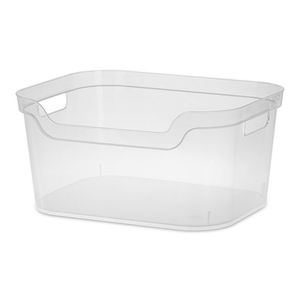 Confezione da 6 contenitori grandi in plastica trasparente con apertura frontale per un facile accesso e stoccaggio - Product Image 2