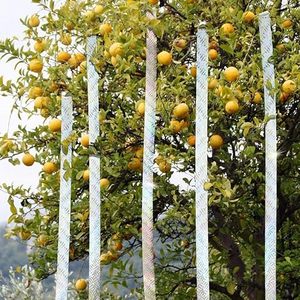 Holographic Bird Scare Reflective Tape Crack Ice Pattern Silver Anti-Bird Repellent Deterrent for Garden Farm Crop Protection - Product Image 2