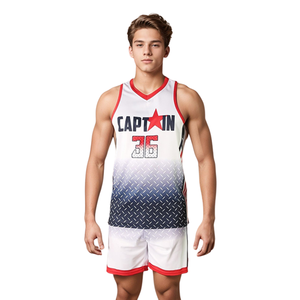 Uniforme de Baloncesto Sublimado de Último Diseño, Logotipo Personalizado, Conjunto de Camiseta y Pantalones Cortos de Baloncesto de Malla Transpirable, Fabricante OEM ODM - Product Image 1