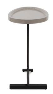 Mesa de Centro Redonda, Mesa Auxiliar, Diseño Moderno Minimalista con Marco Metálico, Ligera y Fácil de Limpiar, Mueble para Sala de Estar - Product Image 4