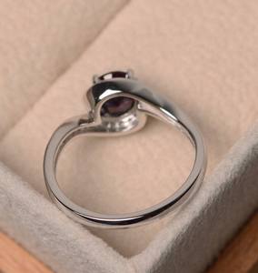 แหวนหมั้น/แหวนแต่งงานเงินแท้ทรงอเล็กซานเดรีย ประดับพลอย ของขวัญวันเกิดสำหรับผู้หญิง - Product Image 6