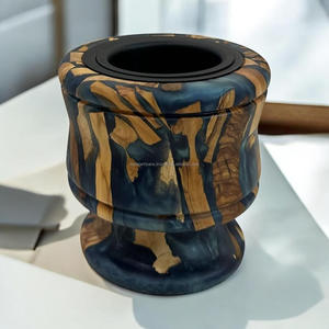 Brûleur d'encens arabe minimaliste moderne à double bol en résine époxy avec mouchetures pour Eid et diffuseur d'aromathérapie - Product Image 2