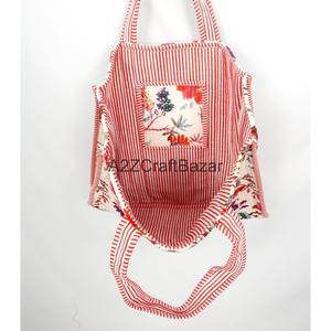 Indian Handmade Floral <b>Printed</b> Velvet Quilted Tote Bag for Women <b>Large</b> Beach & Exhibition Use - Product Image 6