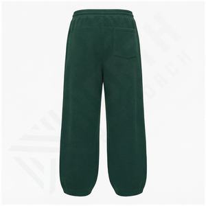 Custom Slogan 500gsm Cotton Fleece Flared Straight Wide Track Pants <b>Baggy</b> Oversized Double Waist Sweatpants <b>Men</b> Winter <b>Trousers</b> - Product Image 3