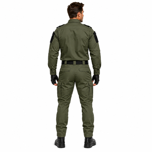 Uniforme Táctico Personalizado para Hombre, Uniforme de Senderismo al Aire Libre, Camisa de Manga Larga, Pantalones Cargo, Conjunto con Rodilleras, Uniforme Táctico de Entrenamiento Sólido - Product Image 2
