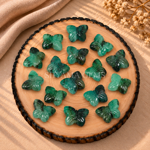 Cuentas de Piedras Preciosas Facetadas en Forma de Mariposa Esmeralda de 13 mm para la Fabricación de Joyas, Cuentas Sueltas al por Mayor, Suministros para Manualidades - Product Image 2