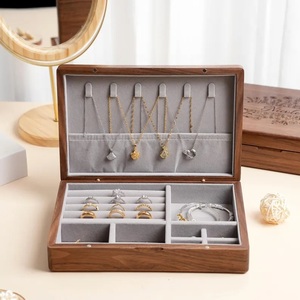 Custom Walnut Jewelry <b>Box</b> Personalized Engraved Gift <b>for</b> <b>Her</b> <b>Birthday</b> Keepsake AHTE MANUEXPO UR-065 9-Slot - Product Image 5