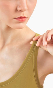 Sujetador deportivo para mujer con relleno, espalda abierta cruzada, top de yoga nude, ropa de gimnasio - Product Image 6