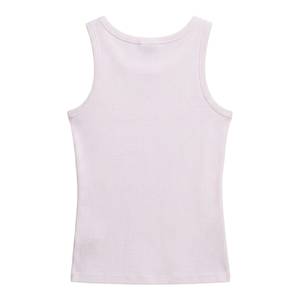 Fourstyle Sportswear White Breathable Knitted Tank <b>Top</b> Rhinestone Bow Decoration Women's Fitness Sportswear - Product Image 3