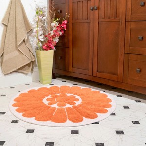Alfombrillas de Baño Redondas Florales de 24 y 36 Pulgadas, de Algodón Antideslizante, con Diseño de Flores Bordadas, Suaves y Cómodas, para Hotel, Spa y Hogar, Suministro al por Mayor - Product Image 5