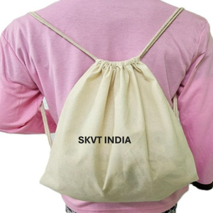 กระเป๋าเป้สะพายหลังแบบเชือกดึงสำหรับฟิตเนส กันน้ำ ใช้ซ้ำได้ รีไซเคิลได้ พิมพ์โลโก้ได้  ผ้าแคนวาสธรรมชาติ ผ้าฝ้ายออร์แกนิค ทันสมัย - Product Image 6