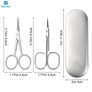 Durable & Accurate <b>Nail</b> Trimmers for Complete Salon Beauty Care <b>Kits</b> Curved Stainless Steel Manicure Scissors with Steel Handles - Product Image 4