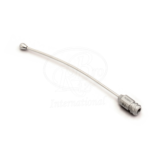 Tubo de alimentación para aves de acero inoxidable con aguja curva de bloqueo de señuelo y punta de botón, 4.7mm 16G x 83mm - Product Image 1