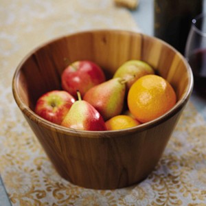 Bols à salade jetables modernes faits à la main en bois d'acacia et de mangue, vaisselle de fête, artisanat du HANDICRAFT HUB Uttar Pradesh - Product Image 1