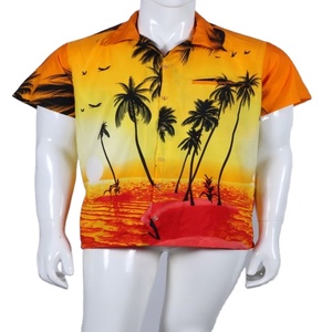 เสื้อฮาวายโพลีเอสเตอร์สำหรับผู้ชายเสื้อพิมพ์ลายโพลีเอสเตอร์เสื้อผ้าลำลอง - Product Image 1