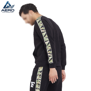 Sweat-shirts pour hommes en molleton de coton épais et lourd, à épaules tombantes, unis, avec logo brodé personnalisé, vente en gros - Product Image 2