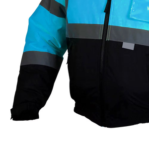 Veste de sécurité haute visibilité, vêtements de travail imperméables et coupe-vent, fournisseur de vestes de chantier, vente en gros, veste réfléchissante professionnelle - Product Image 5