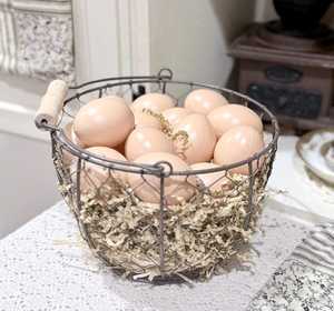 Decorative Wire Egg <b>Basket</b>, Stylish Kitchen Organizer for Counter <b>Display</b> - Product Image 1