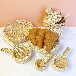 Jouets de cuisine miniatures en rotin pour enfants, pour développer l'intelligence, ensemble de cuisine pour enfants, jouets de jeu d'imitation - Product Image 1