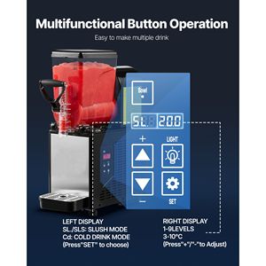 Macchina Commerciale per Slushie 6L (1.6 Galloni) con Funzione Autopulente, per Bevande Congelate, Ideale per Ristoranti - Product Image 4