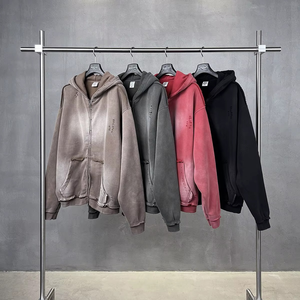 Sudadera con Capucha para Hombre, Color Gris Oscuro, Estilo Casual, Talla Grande, Transpirable, Manga Larga, para Invierno, 100% Algodón - Product Image 5