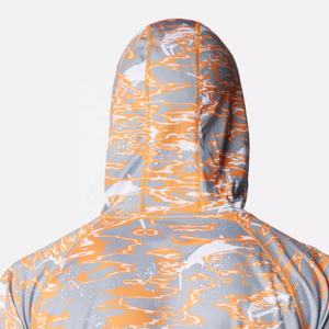 Sudadera con capucha de pesca de manga larga transpirable de talla grande UPF 50, poliéster de secado rápido, rendimiento mínimo de impresión por sublimación de Color - Product Image 6