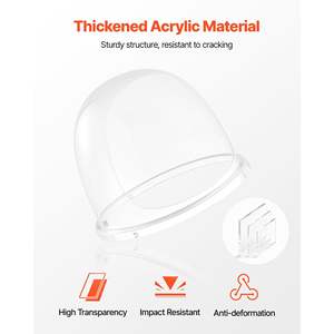 Protector de Burbujas Transparente de Acrílico para Máquina de Algodón de Azúcar de 15 Pulgadas, Diseño de Ranura Inferior, Compatible con Máquinas de Burbujas para Fiestas - Product Image 3