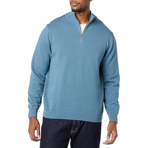 Men's Women's Half Zip <b>Mock</b> <b>Neck</b> Sweatshirt Oversized Plain Cotton Fleece Custom Streetwear <b>Top</b> - Product Image 4