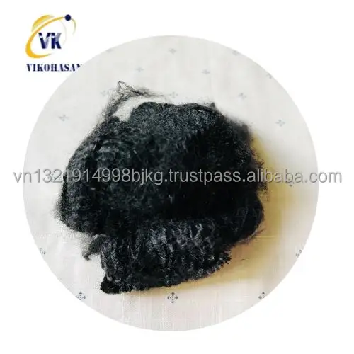 Good quality cheapest price Black Fiber Solid Dry for sofa quilt toys geotextiles mattress stuffing from Vikohasan Fiber factory