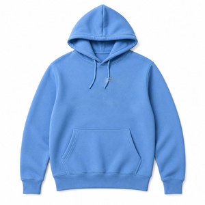 Sweat à capuche unisexe décontracté léger de couleur unie avec décoration en strass, en mélange polyester/coton, coupe oversize à épaules tombantes - Product Image 1