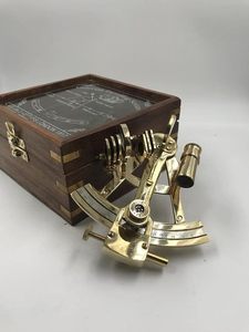 Handcrafted Solid Brass Nautical Sextant <b>Antique</b> Marine Navigation Instrument Vintage Maritime <b>Compass</b> Collectible Desk Decor - Product Image 2