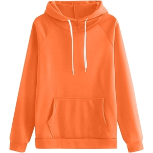 Women <b>Pink</b> Hooded <b>Tracksuit</b> Full Sleeve Solid Color Casual Loose Fit Sweatshirt And Joggers With Drawstring Pockets Autumn Wear - Product Image 5