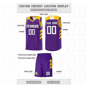 Ensemble d'uniformes de basketball personnalisés, respirants, prix compétitif, logo personnalisé, vêtements de sport réversibles pour l'entraînement, uniformes d'équipe - Product Image 4