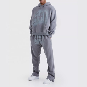 Modern USA Distress Embroidery <b>Tracksuit</b> Trendy Gym Wear <b>Tracksuit</b> High Quality Fabric - Product Image 4