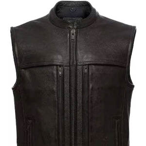 Chaleco de Cuero Casual de Diseño Personalizado de Alta Calidad para Hombre, Chaleco de Motocicleta con Múltiples Bolsillos para Invierno, Chaleco Personalizable - Product Image 2