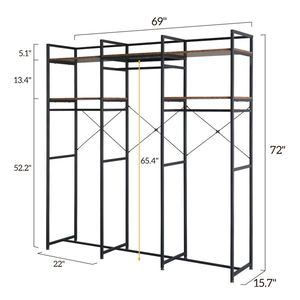 Armadietto Portagioie a Specchio da Parete in Legno a 4 Strati con 2 Cassetti e 8 Livelli, Non Completamente Illuminato a LED Blu, Marrone Scuro - Product Image 4