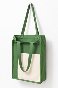 Pink Cotton Canvas Tote Bag Reusable Shopping Carryall with Shoulder Handle for Daily Travel - Product Image 2