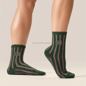 Chaussettes pour hommes JZVINA à rayures, chaussettes de mode à logo personnalisé, jacquard à rayures verticales, chaussettes en tricot douces et respirantes pour le quotidien, le bureau et les occasions décontractées - Product Image 3