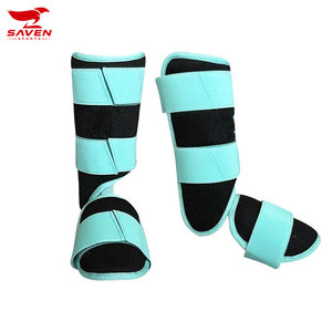 Protège-tibias réglables en cuir synthétique de haute qualité pour entraînement Muay Thai MMA avec fermeture auto-agrippante – Vente en gros - Product Image 5