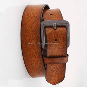 SIGH-cinturón informal de cuero con aspecto texturizado para hombre, hebilla de latón niquelado sin óxido, personalizado - Product Image 5