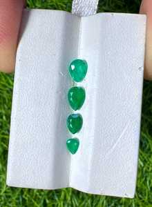 Esmeralda Zambiana Natural Certificada, Gema Suelta de 1.25 Quilates, Forma de Pera Mixta, Esmeralda Verde Facetada, Lote de 4 Piezas, Venta al Por Mayor - Product Image 3