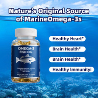 Cápsulas Blandas de Ácidos Grasos Omega-3 EPA DHA, Aceite de Pescado Omega-3, Salud Inmunológica, Cerebral y Cardíaca, Cápsulas Blandas de Apoyo Inmunológico
