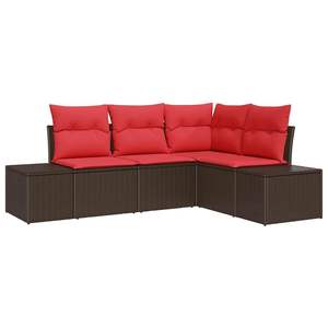 Juego de sofás de jardín de ratán sintético marrón de 4 piezas con cojines - Product Image 2