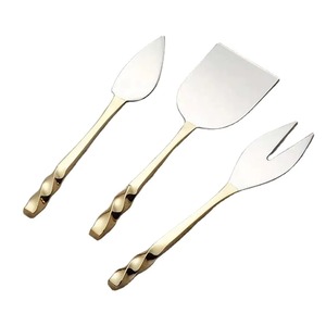 Juego de Cuchillos para Queso de Acero Inoxidable con Mangos Trenzados, Herramientas Duraderas para Queso, Nuevo, Suministros para Hoteles - Product Image 1